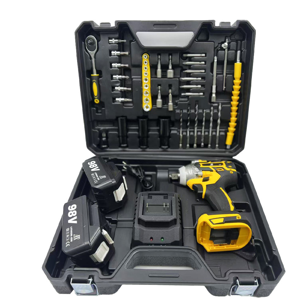 Trusa Mașină de Înșurubat cu Impact, Bormasina, AT PERFORMANCE®, 36V cu 2X Acumulator, 850Nm, 40 Accesorii, Albastru/Negru